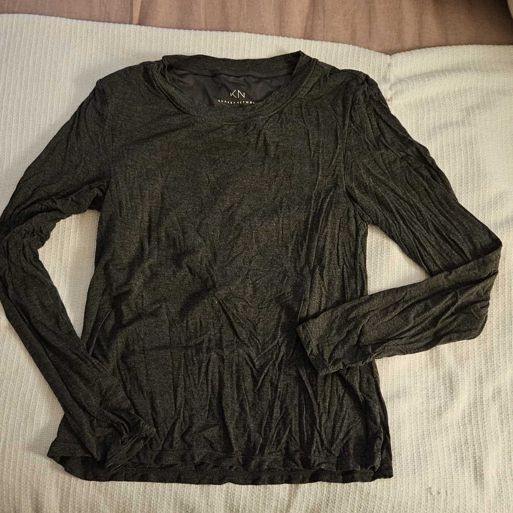 Klassy Network Charcoal Long Sleeve Top